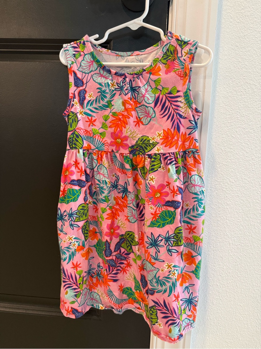 wonder nation Pink Tropical Floral Tank Dress